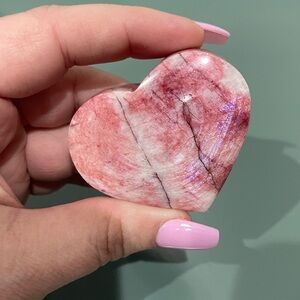 Red Moonstone Crystal Heart